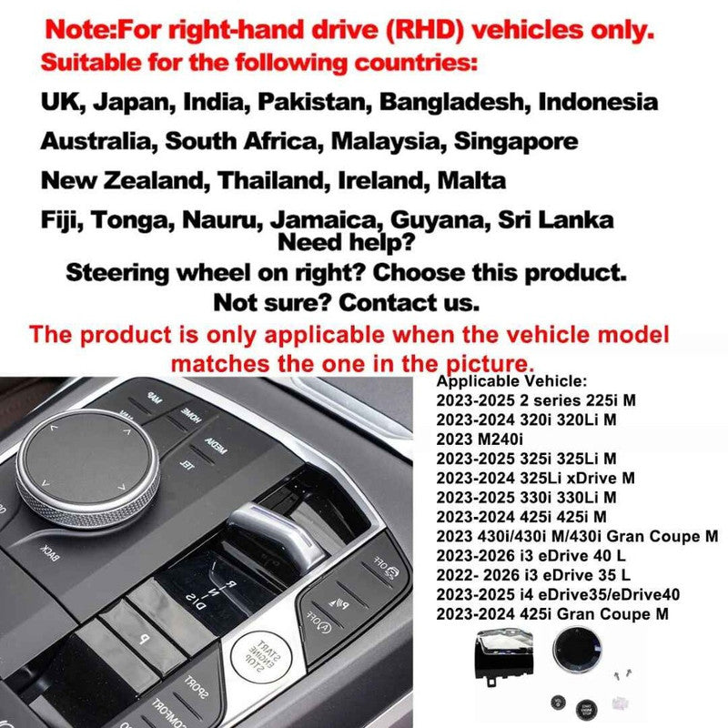 Car Craft Compatible With Bmw 2 Series F44 3 Series G20 7 Series G12 G70 G26 X3 X4 X5 X6 X6 G01 G08 G02 G05 G06 G07 Z4 G29 Crystal Gear Shift Knob Paddle Handle Scroller Start Stop Volume Button