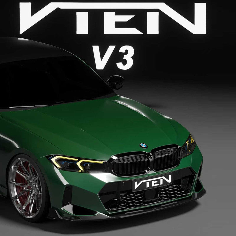 Car Craft Compatible With Bmw 3 Series Lci G20 G28 2023-2026 Front Bumper Lip Splitter Skirt Trim Vten V Ten Style V3