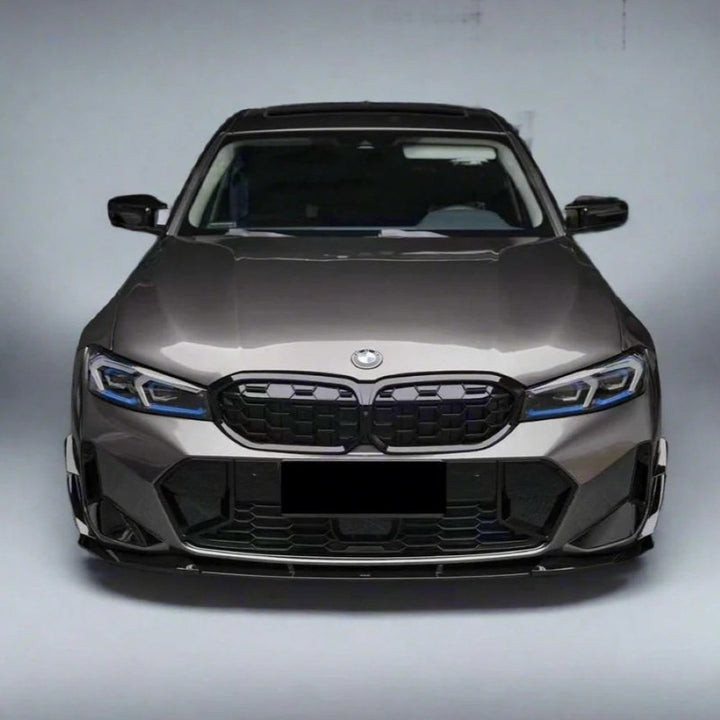Car Craft Compatible With Bmw 3 Series G20 G28 Lci 2023-2026 M Sport M340i Front Bumper Lip Splitter Skirts Trim V Ten Vten Style - CAR CRAFT INDIA
