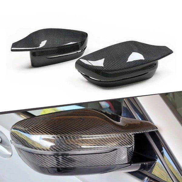 Car Craft Compatible With Bmw 3 Series G20 G28 2019-2025 5 Series G30 2018-2024 7 Series G11 G12 2016-2024 F90 G15 G16 M3 M4 G80 Side Rear View Wing Mirror Cover Real Carbon Fiber - CAR CRAFT INDIA