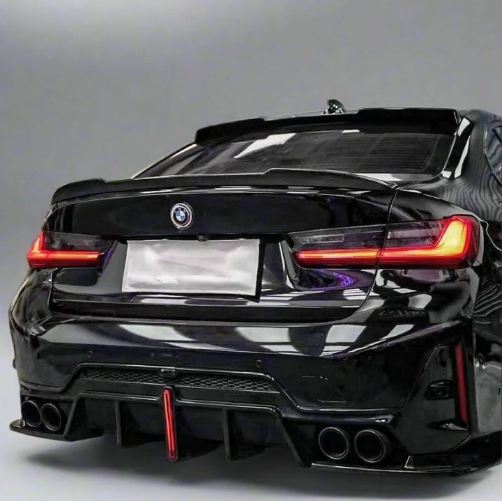Car Craft Compatible With Bmw 3 Series G20 G28 Lci 2019-2026 M Sport M340i Roof Wing Boot Lip Roof Spoiler Trim Skirts V Ten Vten Style - CAR CRAFT INDIA