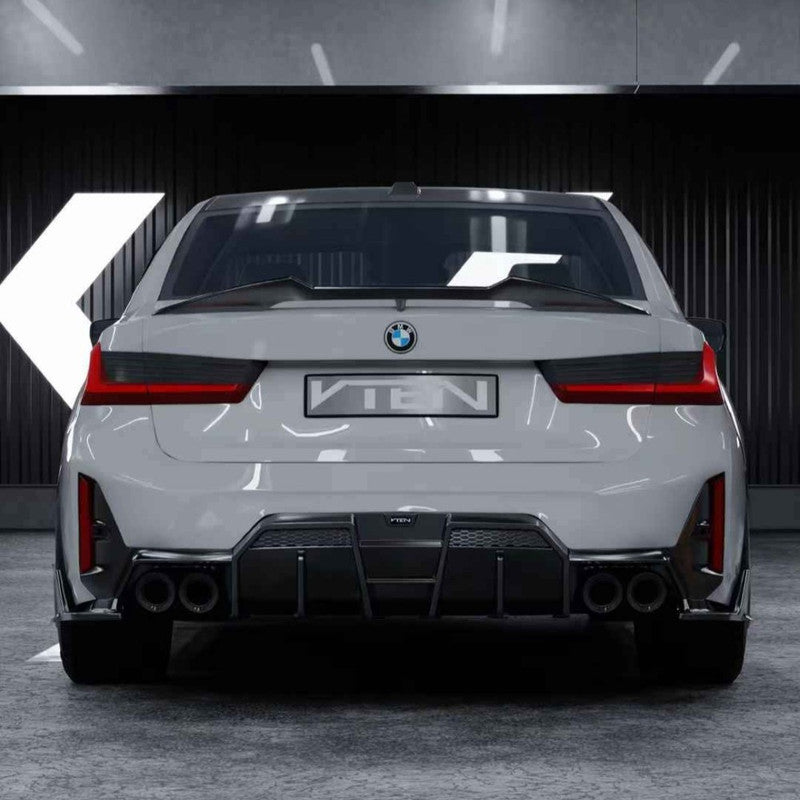 Car Craft Compatible With Bmw 3 Series G20 G28 2019-2026 M Sport M340i Trunk Wing Boot Lip Roof Spoiler Trim Skirts V Ten Vten Style V2 - CAR CRAFT INDIA