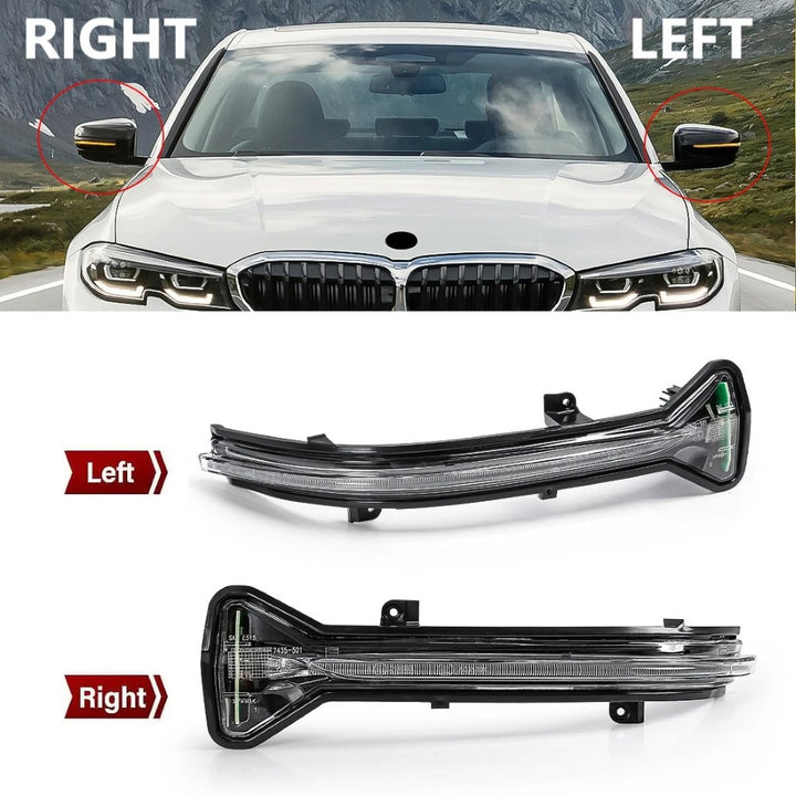 Car Craft Compatible With Bmw 3 4 5 6 7 8 Series G20 19-22 G22 20-22 G30 F90 G38 16-22 G32 17-22 G11 G12 16-22 G14 18-22 Led Rear View Indicator Side Mirror Light 51167414649 Left CC-7937 FOR M SPORT M5 CAR LONG - CAR CRAFT INDIA