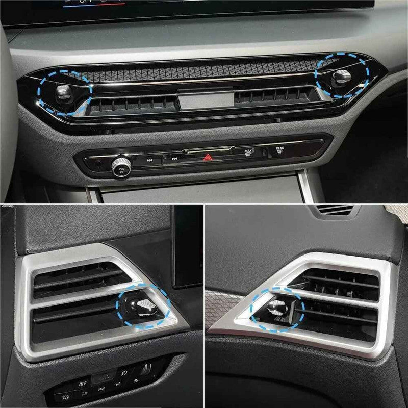 Car Craft Compatible With Bmw 2 Series G42 3 Series G20 G80 4 Series G22 G26 G82 I3 I4 G28 G26 Bev 2024-2026 Ac Air Vent Slider Rotary Knob Ac Vent Adjust Lever Cover Trim 64225a8e279-d Middle - CAR CRAFT INDIA