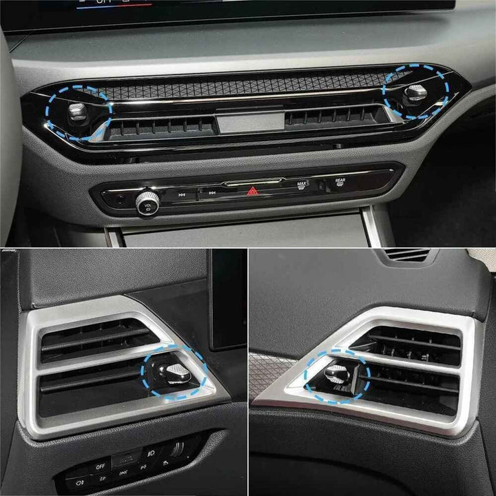 Car Craft Compatible With Bmw 2 Series G42 3 Series G20 G80 4 Series G22 G26 G82 I3 I4 G28 G26 Bev 2024-2026 Ac Air Vent Slider Rotary Knob Ac Vent Adjust Lever Cover Trim 64225a8e279-d Middle - CAR CRAFT INDIA
