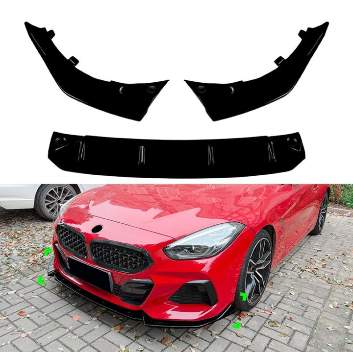 Car Craft Compatible With Bmw Z4 G29 2018-2026 Front Bumper Lip  Splitter Skirt Trim Zst-1550 Cf Carbon Fiber Look Black CC-10937