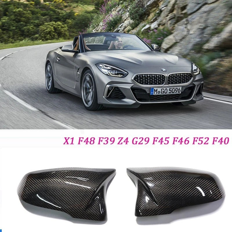 Car Craft Compatible With Bmw X1 F48 16-23 X2 F39 18-23 1 Series F40 17-23 2 Series F44 19-23 Z4 G29 19-25 Side Rear View Wing Mirror Cover Real Carbon Fiber - CAR CRAFT INDIA
