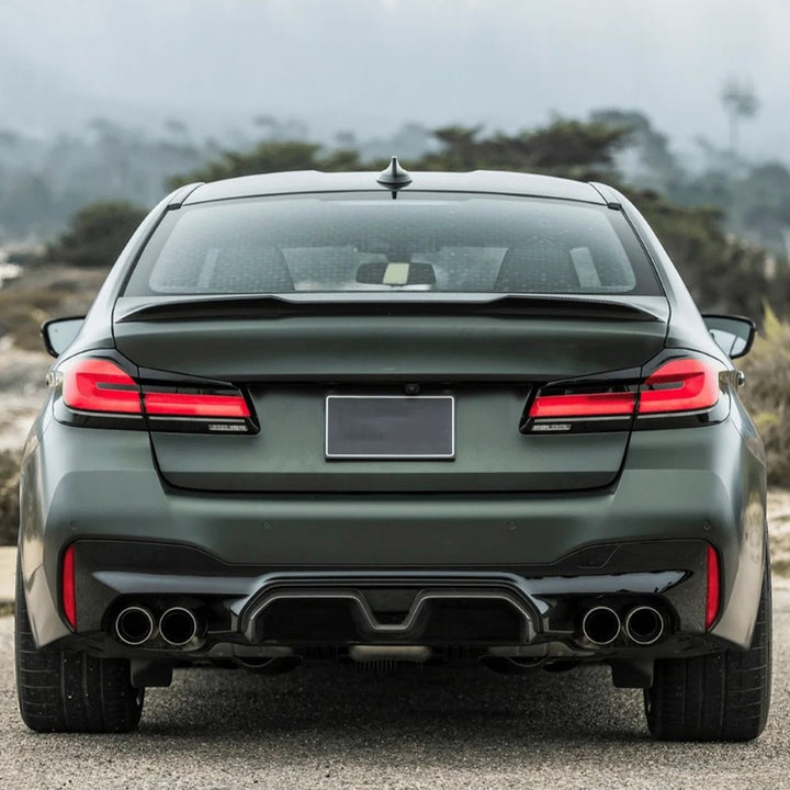 Car Craft Compatible With Bmw 5 Series G30 G38 F90 2018-2023 M Sport M5 Rear Bumper Lip Diffuser Skirt F1 M5 Style G30/38-042/043 Gloss Black