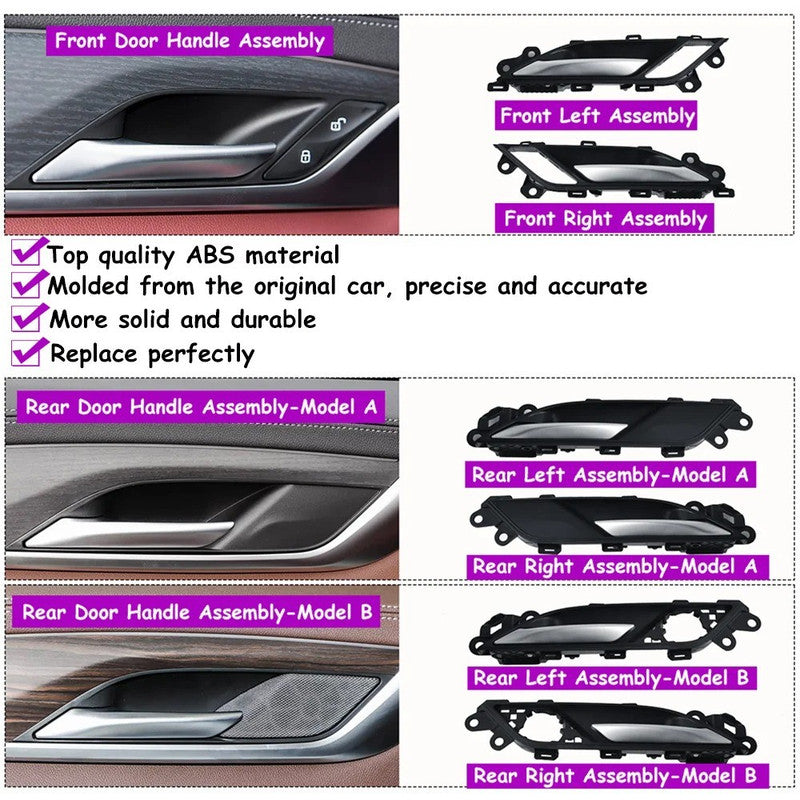 Car Craft Compatible With Bmw 5 Series G30 G31 G38 F90 2016-2023 Car Interior Chrome Door Lock Unlock Handle 51417488594-d Right - CAR CRAFT INDIA