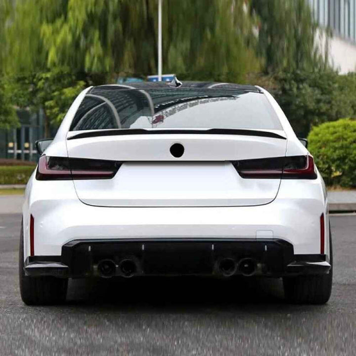 Car Craft Compatible With Bmw 3 Series G20 2019-2023 Exhaust Tips Tail Pipe Midpipe Muffler With Clamp Black