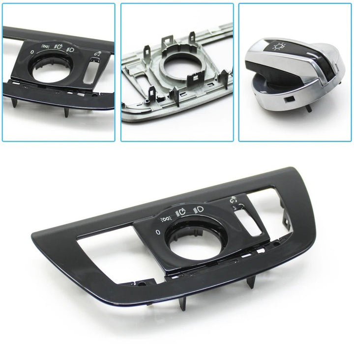 Car Craft Compatible With Bmw 5 Series G30 6 Series Gt G32 2017-2023 Car Headlamp Headlight Rotary Switch Knob Cover Fog Lamp Light Parking Night Vision Button Cover Switch C61319472970-q4 Model C