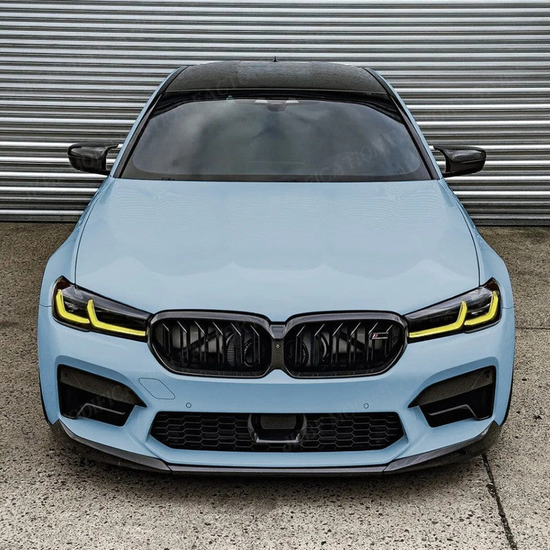 Car Craft Compatible With Bmw 5 Series G30 Lci 2021-2024 F90 M Sport M5 Bumper Front Lip Splitter Skirt Trim Zst-806 Abc Cf Carbon Fiber Look