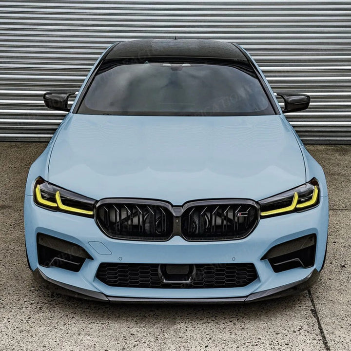 Car Craft Compatible With Bmw 5 Series G30 Lci 2021-2024 F90 M Sport M5 Bumper Front Lip Splitter Skirt Trim Zst-806 Abc Cf Carbon Fiber Look