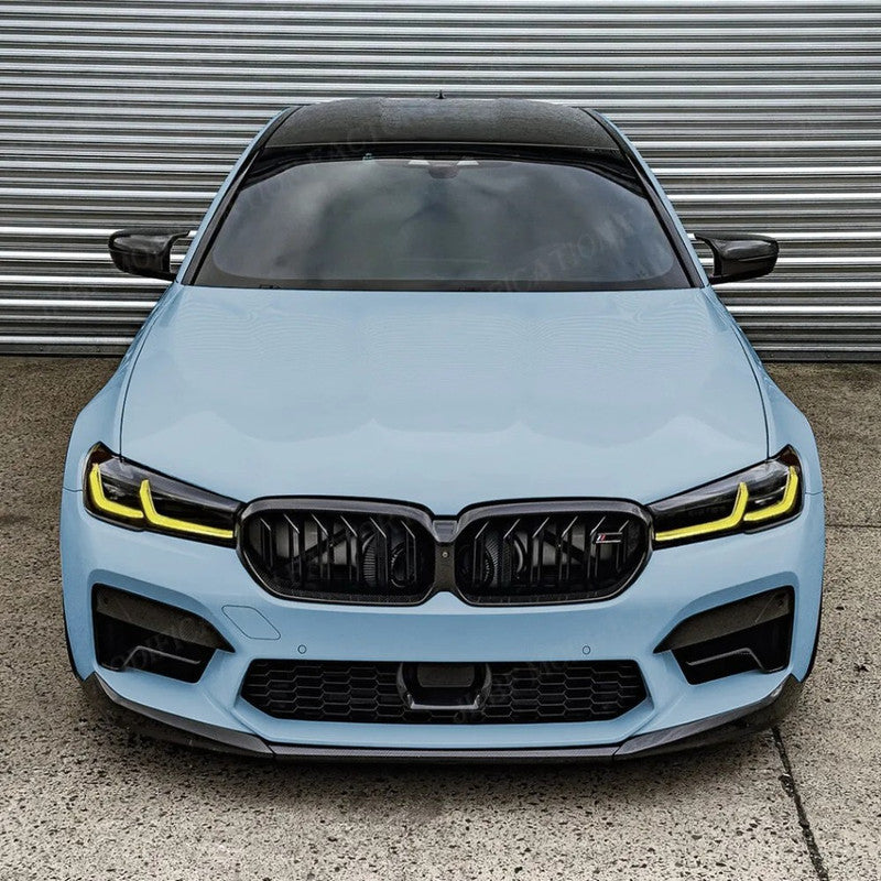 Car Craft Compatible With Bmw 5 Series G30 Lci 2021-2024 F90 M Sport M5 Bumper Front Lip Splitter Skirt Trim Zst-806 Abc Gb Glossy Black
