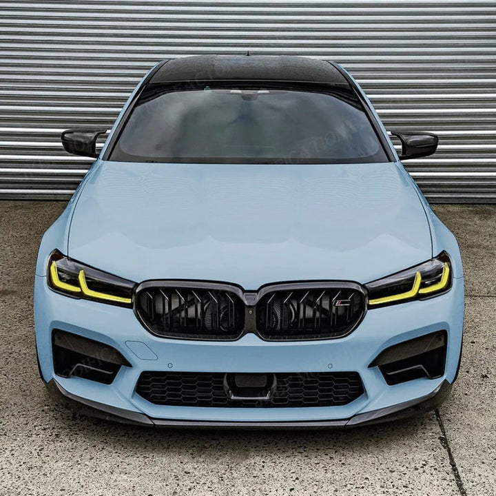 Car Craft Compatible With Bmw 5 Series G30 Lci 2021-2024 F90 M Sport M5 Bumper Front Lip Splitter Skirt Trim Zst-806 Abc Gb Glossy Black