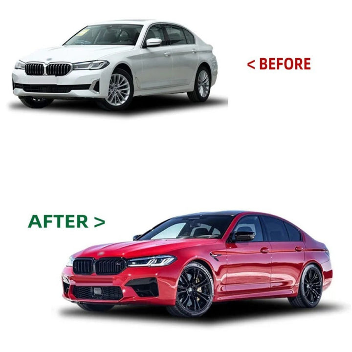 Car Craft Compatible With Bmw 5 Series Lci G30 G38 F90 2021-2023 Upgrade Facelift Convert To Mt M Tech M Sport Front Bumper Bodykit Assembly G30/38-054
