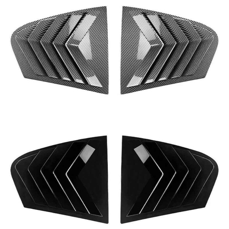 Car Craft Compatible With Bmw 5 Series G30 F90 2017-2024 Car Rear Window Shutter Cover Louver Side Vent Trim Triangle Carbon Fiber Look
