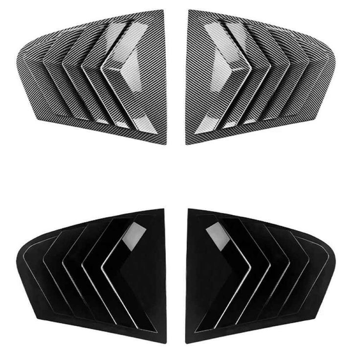 Car Craft Compatible With Bmw 5 Series G30 F90 2017-2024 Car Rear Window Shutter Cover Louver Side Vent Trim Triangle Carbon Fiber Look