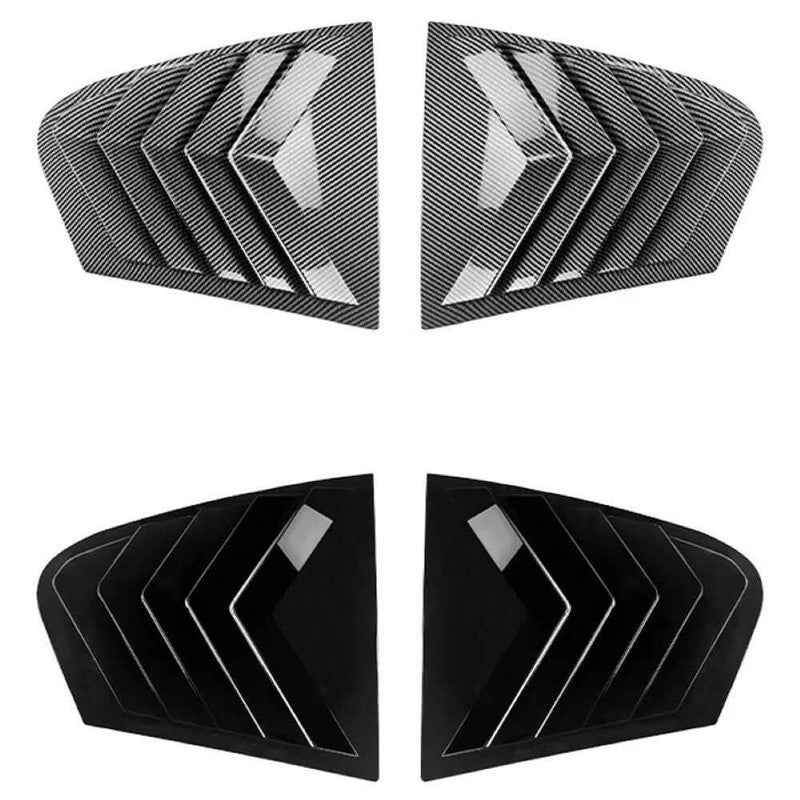 Car Craft Compatible With Bmw 5 Series G30 F90 2017-2024 Car Rear Window Shutter Cover Louver Side Vent Trim Triangle Glossy Black