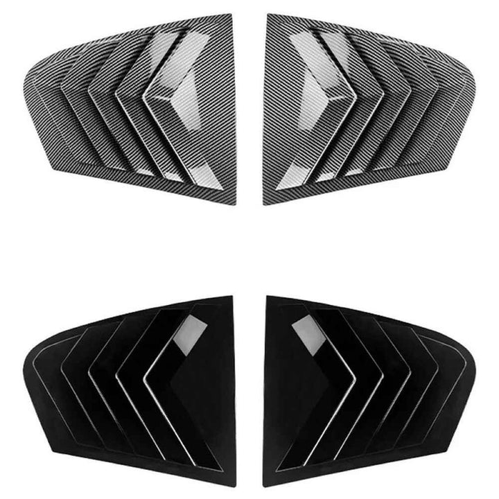 Car Craft Compatible With Bmw 5 Series G30 F90 2017-2024 Car Rear Window Shutter Cover Louver Side Vent Trim Triangle Glossy Black