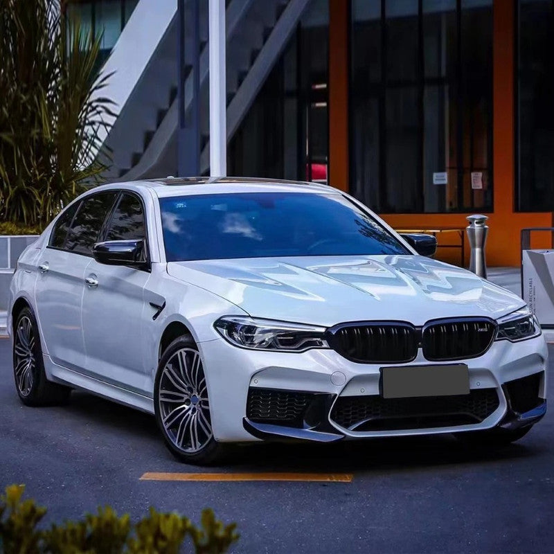 Car Craft Compatible With Bmw 5 Series G30 G38 F90 2018-2020 M5 M Sport Front Bumper Lip Splitter Skirt Trim G30/38-020/021 Gloss Black