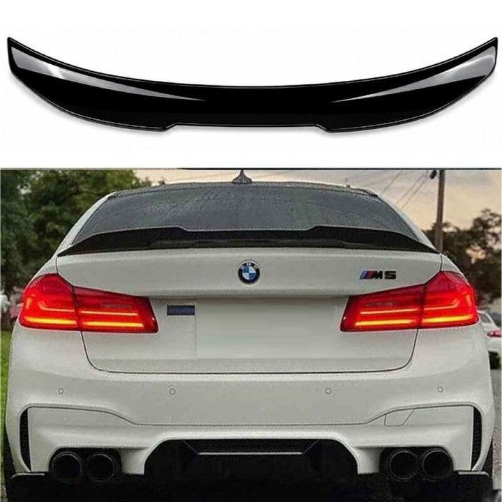 Car Craft Compatible With Bmw 5 Series G30 F90 M5 2017-2025 Rear Trunk Wing Boot Lip Spoiler Psm Style Glossy Black Bm-048
