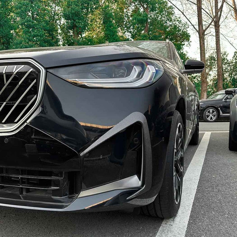 Car Craft Compatible With Bmw X3 G45 2025+ M Sport Front Bumper Flag Skirts Splitter Fog Gril Cover Trim Zst-1159 Gb Glossy Black - CAR CRAFT INDIA