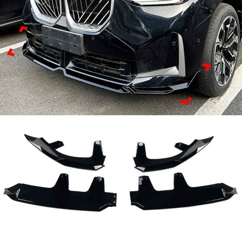 Car Craft Compatible With Bmw X3 G45 2025+ M Sport M Performance Mp Front Bumper Lip Splitter Skirts Zst-1160 Cf Carbon Fiber Look - CAR CRAFT INDIA