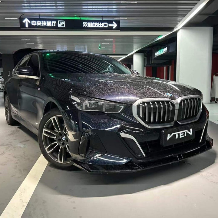 Car Craft Compatible With Bmw 5 Series G60 2024+ Front Bumper Lip Splitter Skirts Trim V Ten Vten Style - CAR CRAFT INDIA