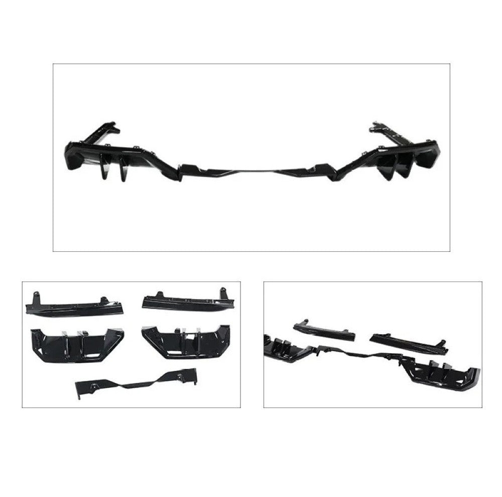 Car Craft Compatible With Bmw 5 Series G60 2024+ Mp M Performance M Sport Rear After Bumper Lip Splitter Skirt Diffuser Gc G68 021 022 Cf Carbon Fiber Look
