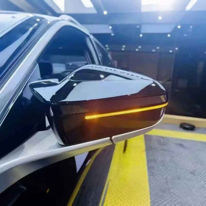 Car Craft Compatible With Bmw 5 Series I5 G60 G68 2024+ 7 Series G70 2024+ Side Rear View Horn Mirror Cover M5 Style Rhd Car Carbon Fiber Look G60/68-009/010 Cf Gc