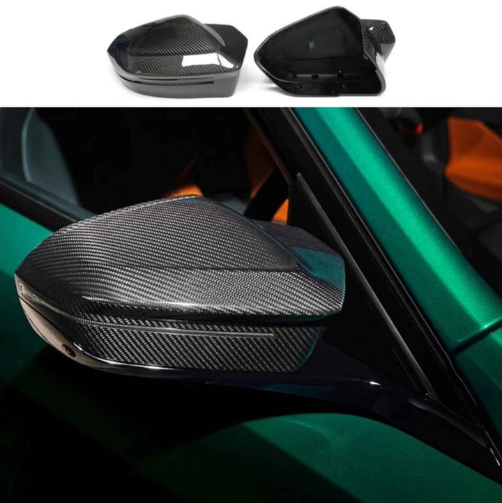 Car Craft Compatible With Bmw 5 Series I5 G60 G68 2024+ 7 Series G70 2024+ Side Rear View Horn Mirror Cover M5 Style Rhd Car Real Carbon Fiber Gc