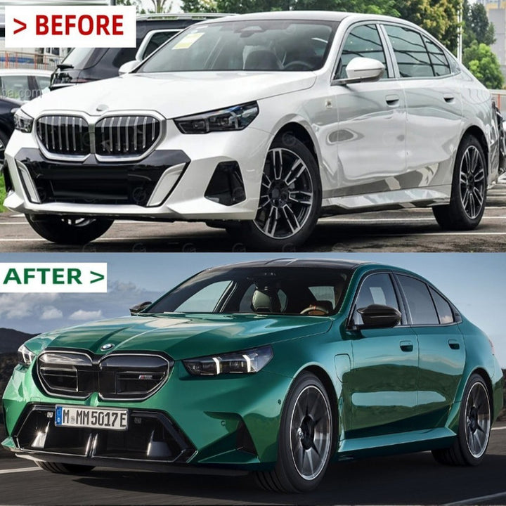 Car Craft Compatible With Bmw 5 Series G60 2024+ Upgrade Facelift Convert To M5 Mt M Tech M Sport M Performance Side Skirt Splitter Running Board Short Gc G60 019