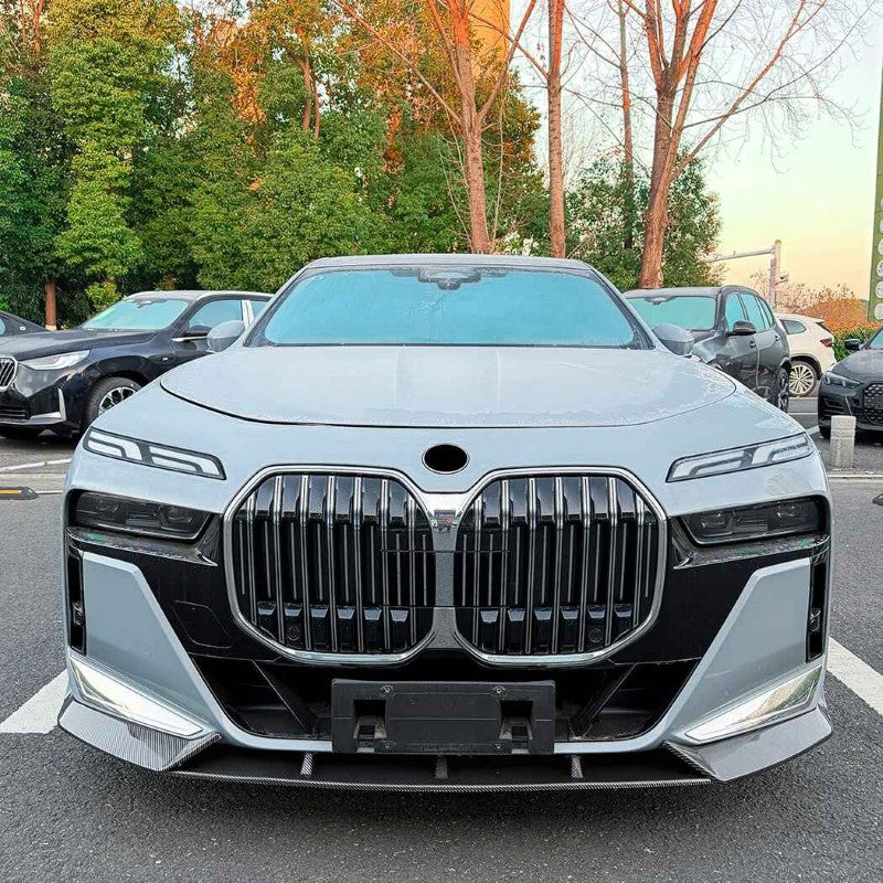 Car Craft Compatible With Bmw 7 Series G70 G73 I7 2023+ M Sport Front Bumper Lip Splitter Skirts Zst-1441 Gb Glossy Black - CAR CRAFT INDIA