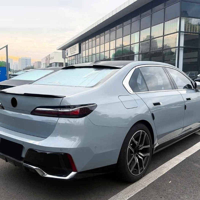 Car Craft Compatible With Bmw 7 Series G70 G73 I7 2023+ Rear Trunk Wing Boot Roof Lip Spoiler Zst-1411 Cf Carbon Fiber Look - CAR CRAFT INDIA