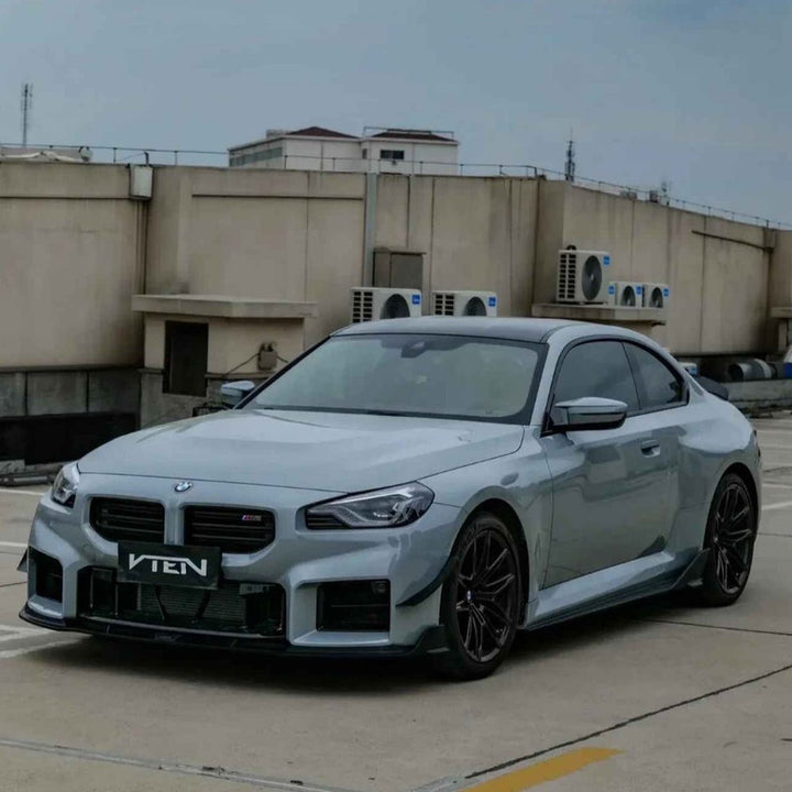 Car Craft Compatible With Bmw 2 Series G87 M2 2022-2026 Vten V Ten Bodykit Trunk Wing Roof Spoiler Splitter Front Rear After Lip Diffuser Side Skirt Cannard Trim Set