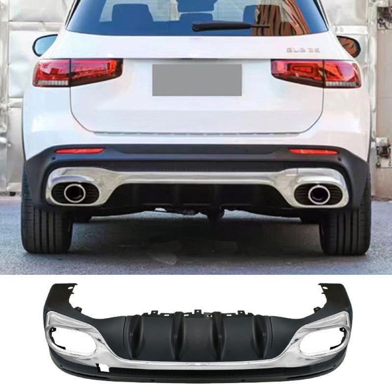Car Craft Compatible With Mercedes Benz Glb W247 X247 2020-2024 Upgrade Convert To Glb35 Amg Bodykit Rear Bumper After Lip Diffuser Skirt With Exhaust Pipe Tip Black Gc X247-007 Gc X247-009