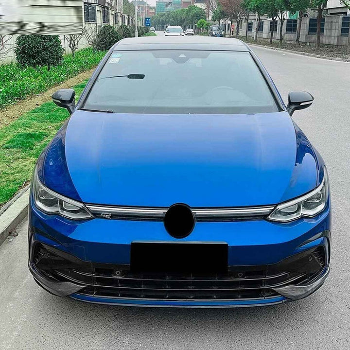 Car Craft Compatible With Volkswagen Vw Golf Mk 8 Gti 2020-2024 Gti Rline Front Bumper Lip Splitter Skirts Trim Wing Flag Zst-1101 Cf Carbon Fiber Look Usa - CAR CRAFT INDIA