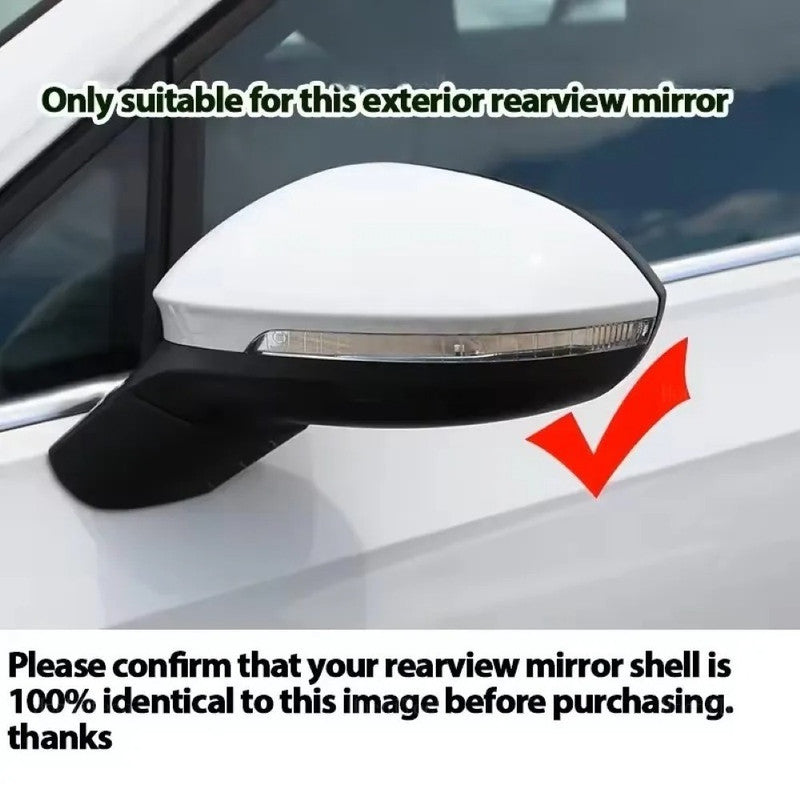 Car Craft Compatible With Vw Volkswagen Golf Gti 8 8.5 2020-2026 Side Rear View Case Wing Cap Shell Housing Mirror Covers 3m Tape Pasting Style Glossy Black