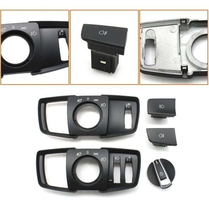 Car Craft Compatible With Bmw 2 Series X5 X6 F15 F16 F85 F86 F45 F46 2014-2019 Car Dashboard Headlight Switch Rotary Knob Button Cap Headlamp Cover Panel Headlight Switch Cover Model A 61319311727-a - CAR CRAFT INDIA