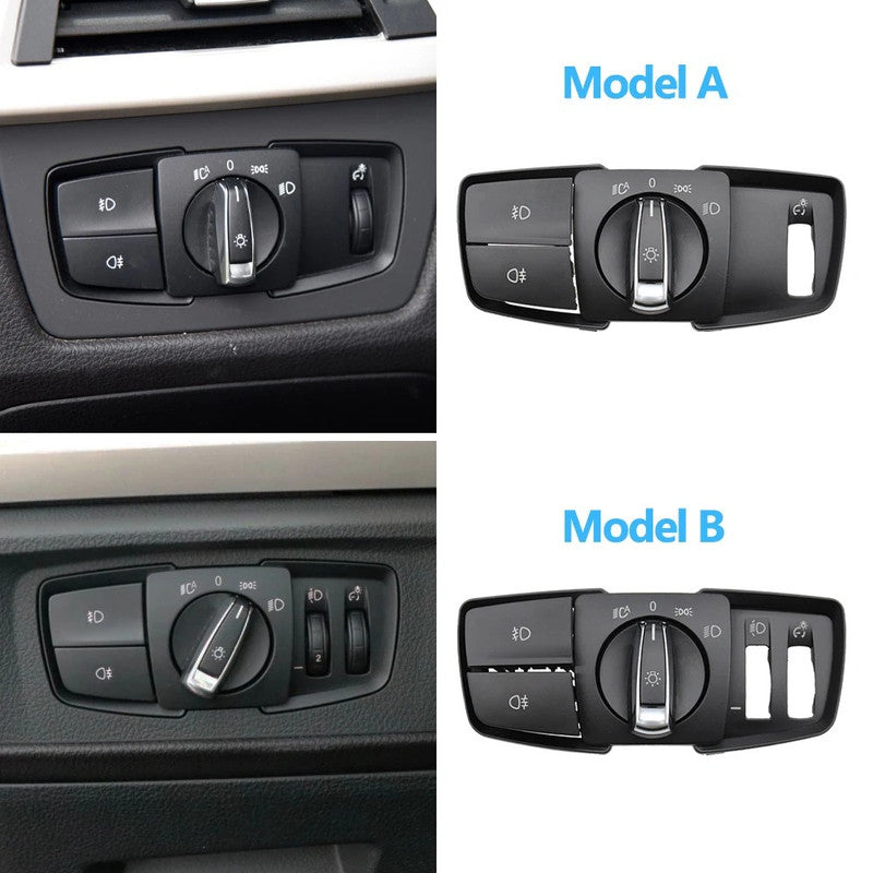 Car Craft Compatible With Bmw 2 Series X5 X6 F15 F16 F85 F86 F45 F46 2014-2019 Car Dashboard Headlight Switch Rotary Knob Button Cap Headlamp Cover Panel Headlight Switch Cover Model A Set 61319311727 - CAR CRAFT INDIA