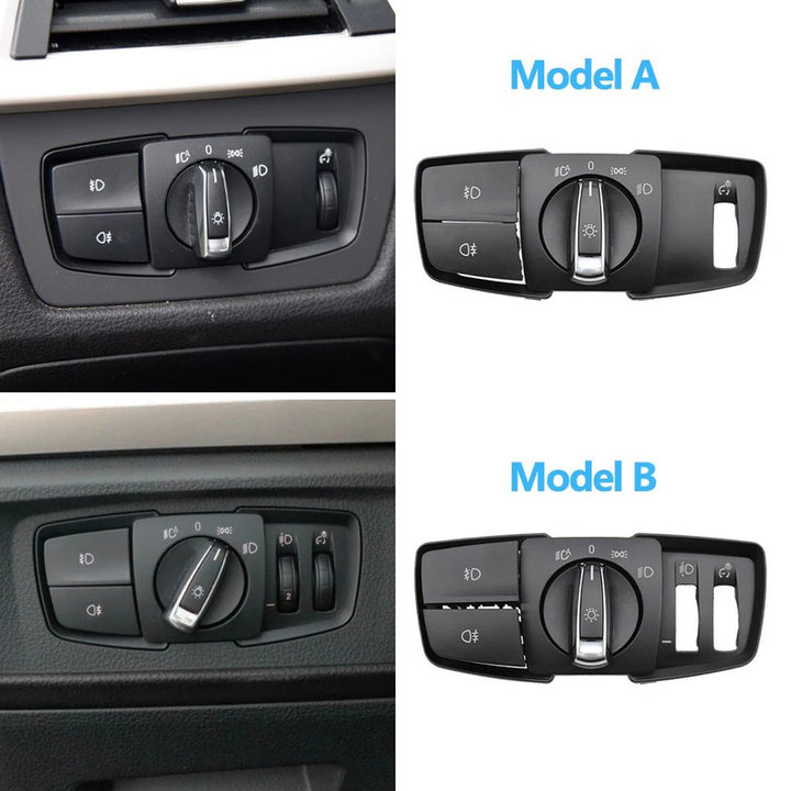 Car Craft Compatible With Bmw 2 Series X5 X6 F15 F16 F85 F86 F45 F46 2014-2019 Car Dashboard Headlight Switch Rotary Knob Button Cap Headlamp Cover Panel Headlight Switch Cover Model A Set 61319311727 - CAR CRAFT INDIA