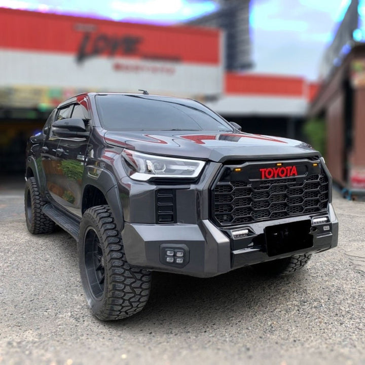Car Craft Compatible With Toyota Hilux Revo 2016-2020 Upgrade Facelift Convert To Gx Gr Sport Tundra Bodykit Bumper Grill Trim Skirst Wheel Arch Cliding Moulding