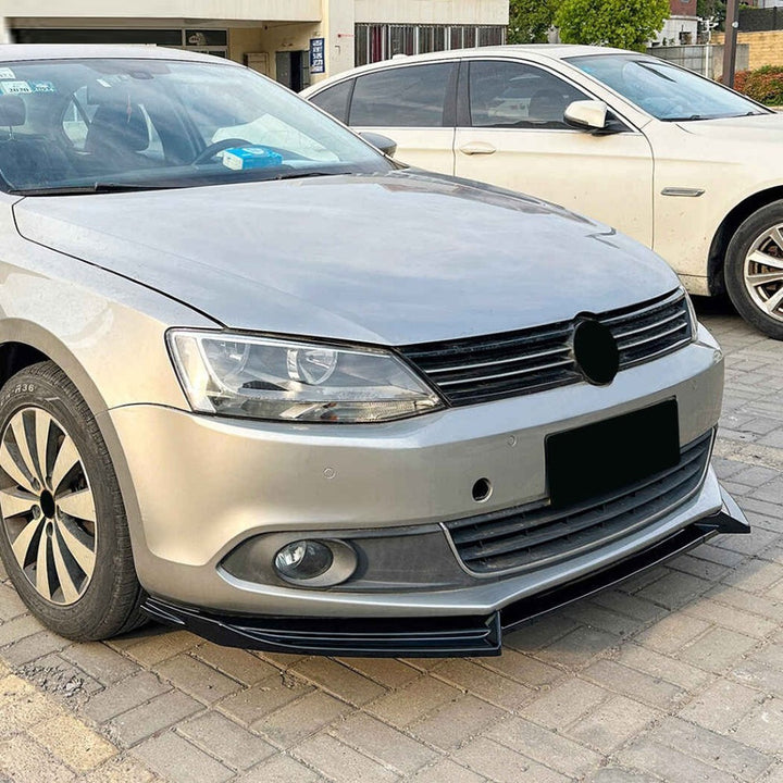 Car Craft Compatible With Vw Volkswagen Jetta 2011-2014 Mk6 Front Bumper Lip Splitter Skirts Zst-1185 Cf Carbon Fiber Look - CAR CRAFT INDIA