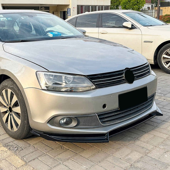 Car Craft Compatible With Vw Volkswagen Jetta 2011-2014 Mk6 Front Bumper Lip Splitter Skirts Glossy Black AR-VW-0189 ZST-1185 GB  CC-3609 - CAR CRAFT INDIA