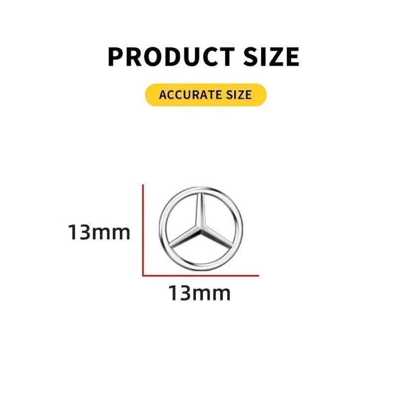Logo Craft Compatible With Mercedes A B C E S Class W176 W177 W204 W205 W206 W212 W213 W221 W222 W223 Ml Gl Gle Gls W166 W167 Glc W253 W254 Gla W156 Cla W117 Car Key Cover Logo Emble Badge 13mm 3 Pin