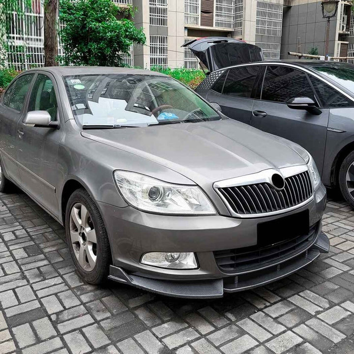 Car Craft Compatible With Skoda Octavia Laura Mk2.5 2008-2012 Bumper Front Lip Splitter Skirt Trim Zst-1578 Cf Carbon Fiber Look