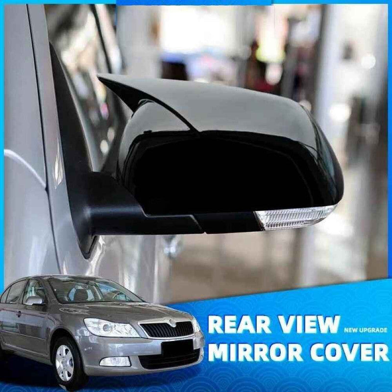 Car Craft Compatible With Skoda Octavia Laura 2005-2013 Side Rear View Case Wing Cap Shell Housing Mirror Covers 3m Tape Pasting Style Carbon Fiber Look