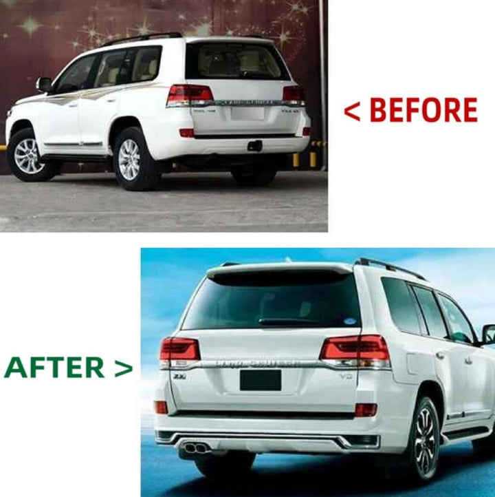 Car Craft Compatible With Toyota Land Cruiser Lc200 Lc 200 2016-2021 Rear Bumper Lip Skirt Splitter Trim