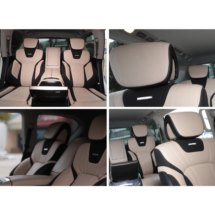 Car Craft Compatible With Toyota Land Cruiser Lc200 Lexux Lx500 Lx470 2008-2020 Upgrade Facelift Convert Rear Recliner With Armrest Seat Standard Four Seat Leather Electric Adjustable Waterproof Car Seats Luxury Vehicle Interior Upgrade F-105a